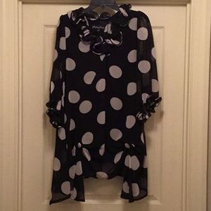 Pretty Angel Ruffle Silk Blend Top